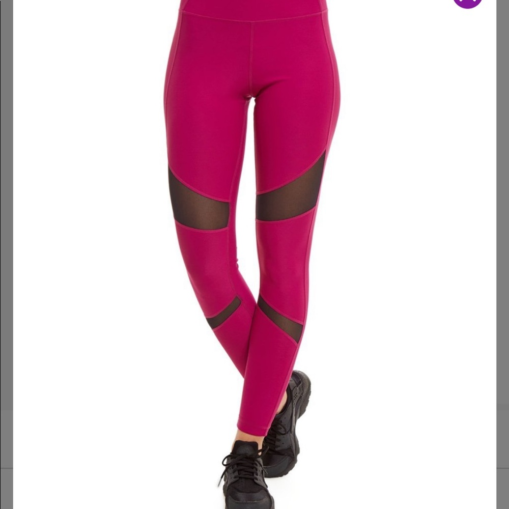 Ki Pro NYC Dry Wick Pink Mesh Leggings Activewear BNWT